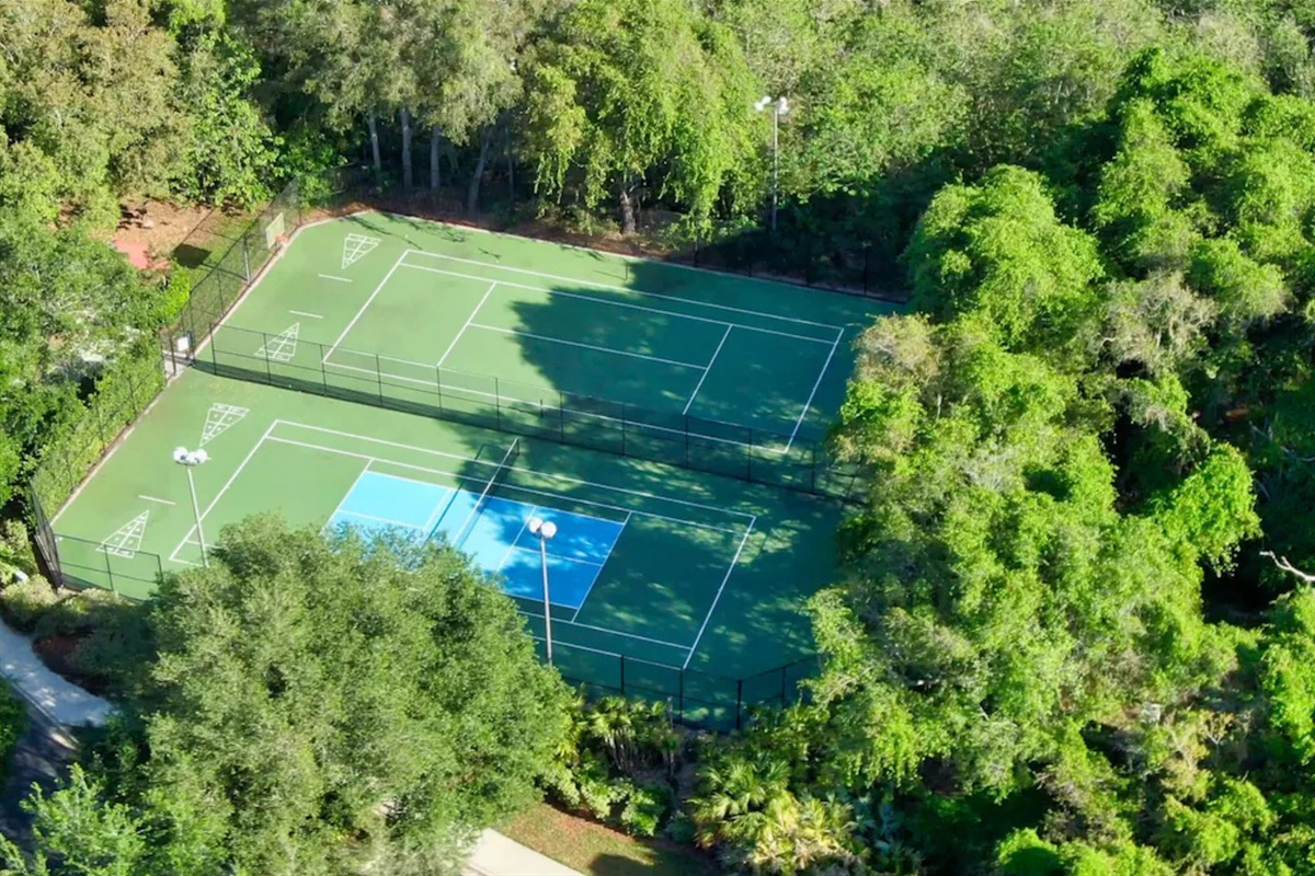 Enjoy a match on the community tennis courts—perfect for players of all levels.