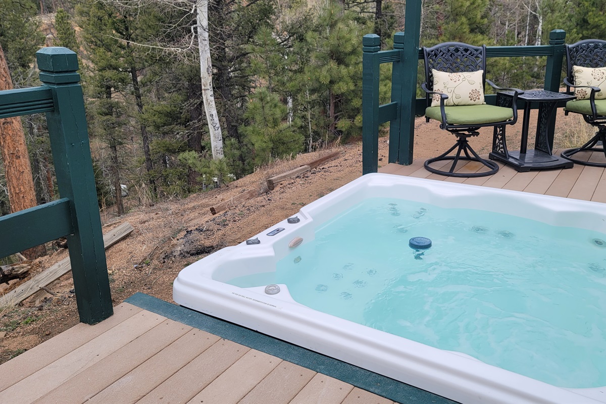 Long hike today?!  Great time for relaxing in the Hot Tub!