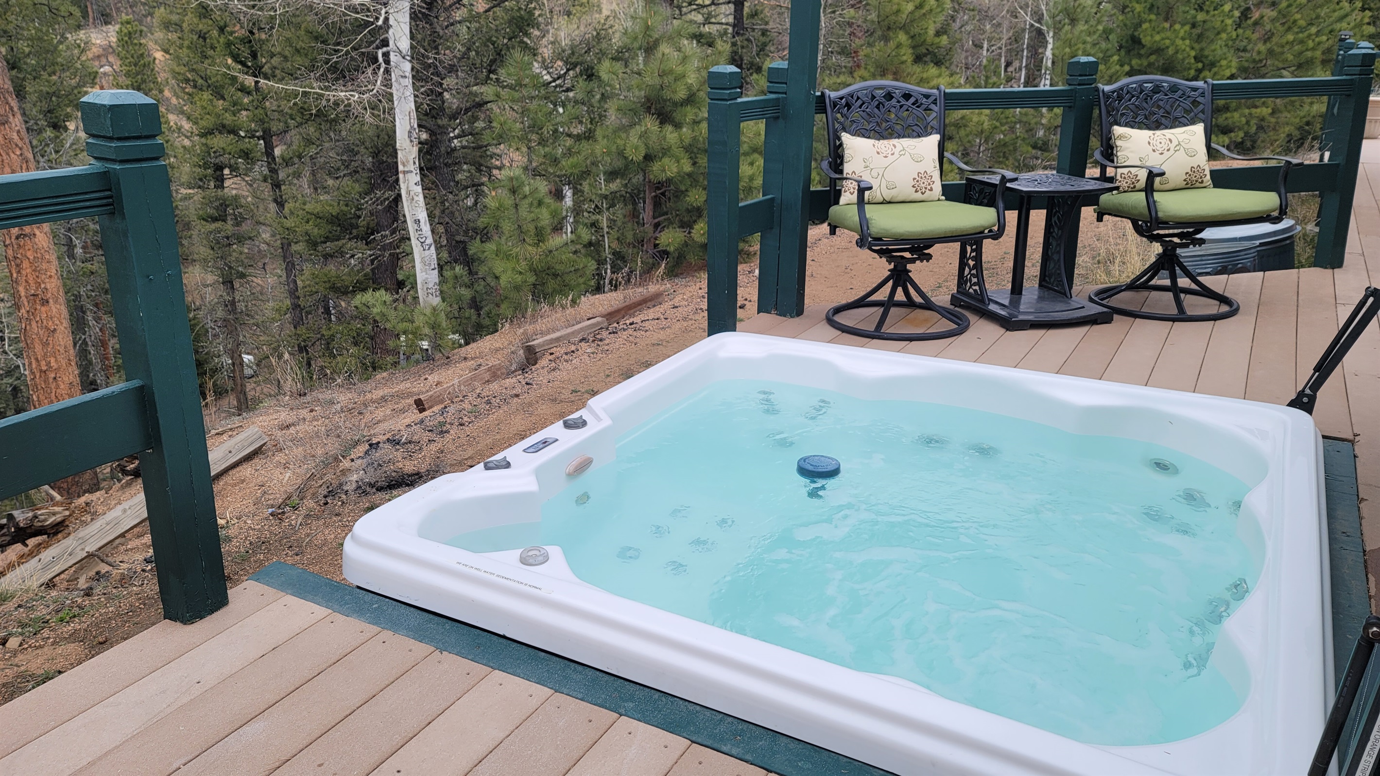 Long hike today?!  Great time for relaxing in the Hot Tub!