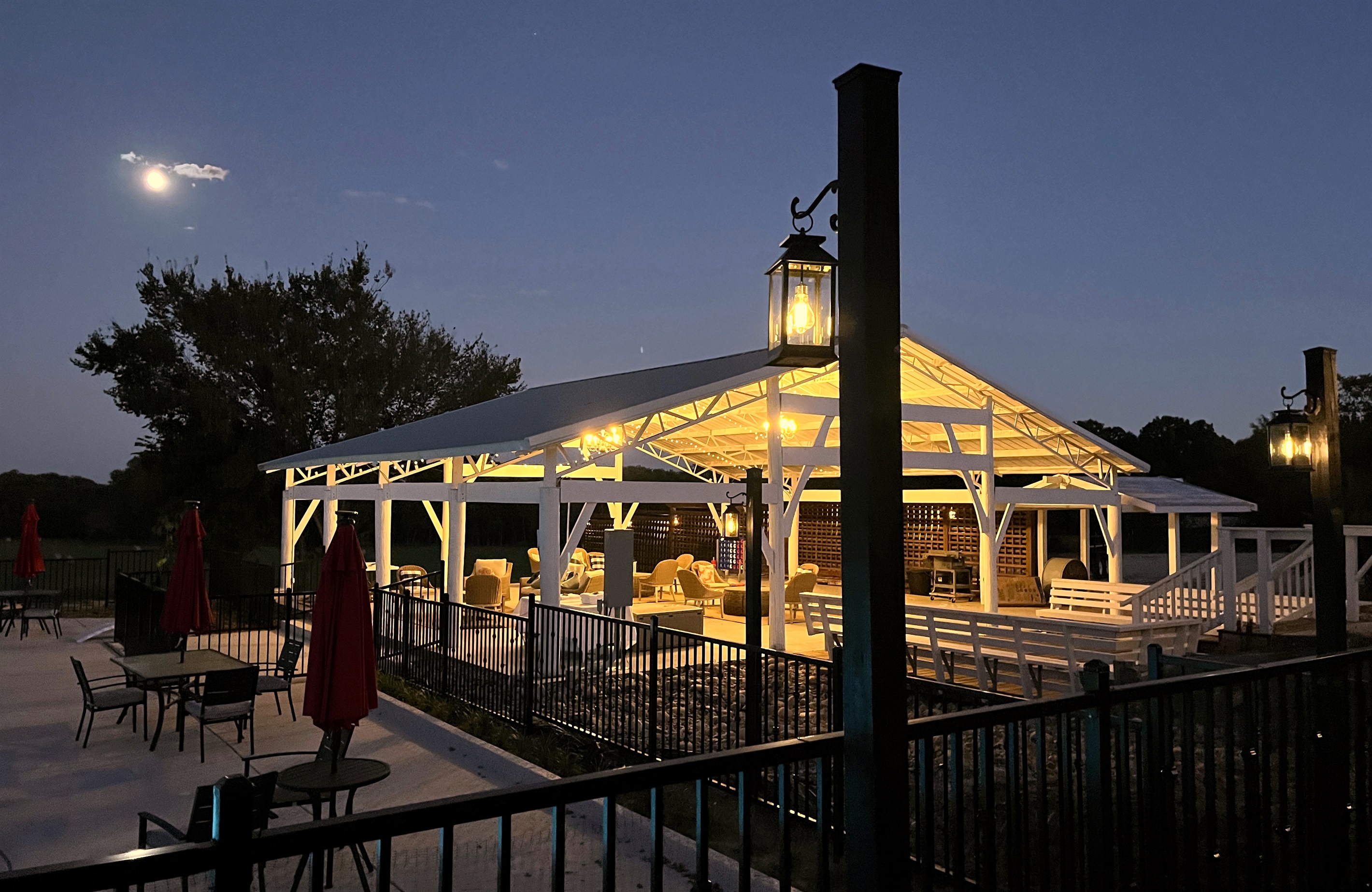 Gather in the evening under the moon and stars