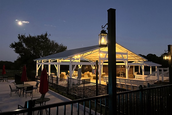 Gather in the evening under the moon and stars