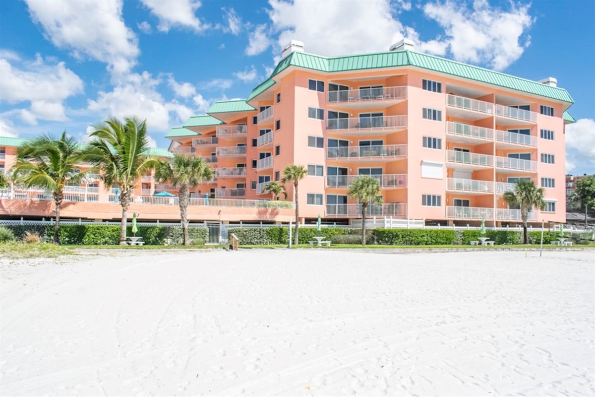 Beach view of our condo