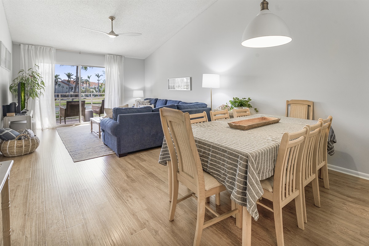 Gather around the dining table for home-cooked meals or takeout from nearby favorites&mdash;comfort meets convenience.