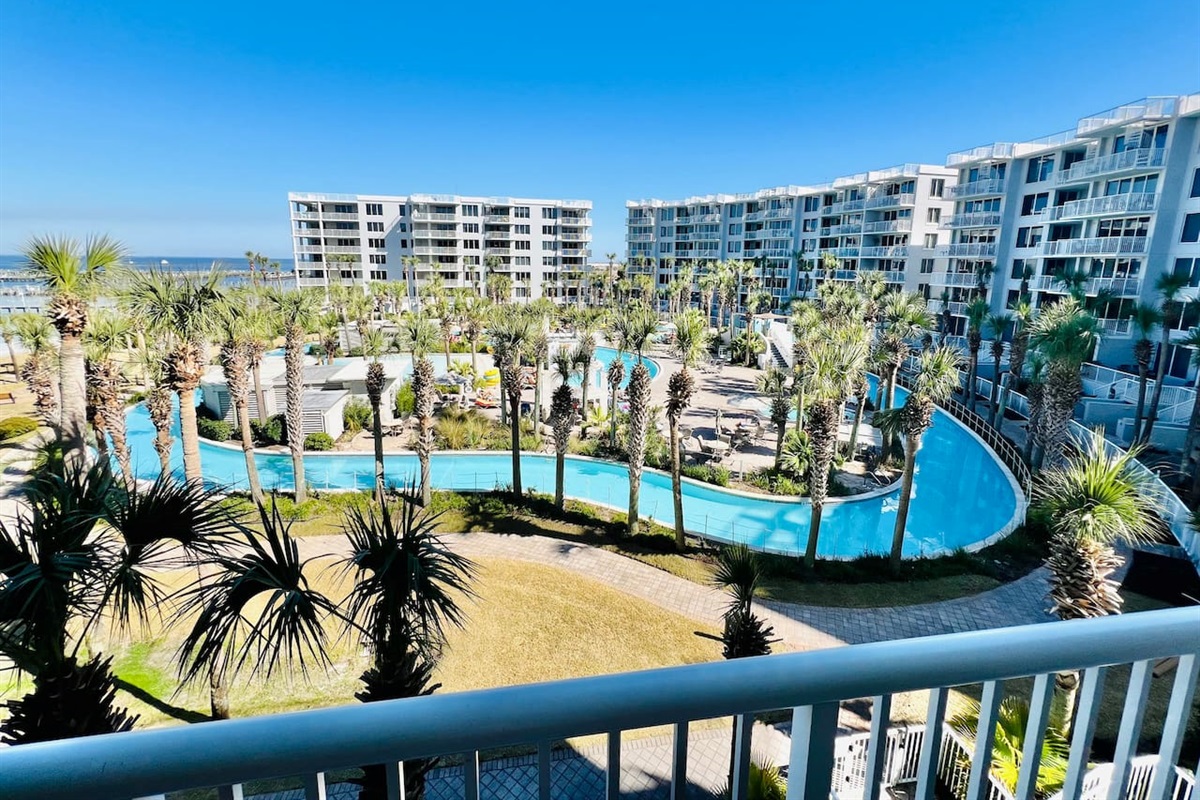 Balcony view of the Lazy River