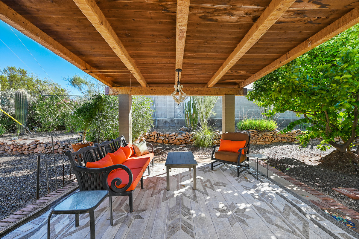 Covered Patio in Back Yard