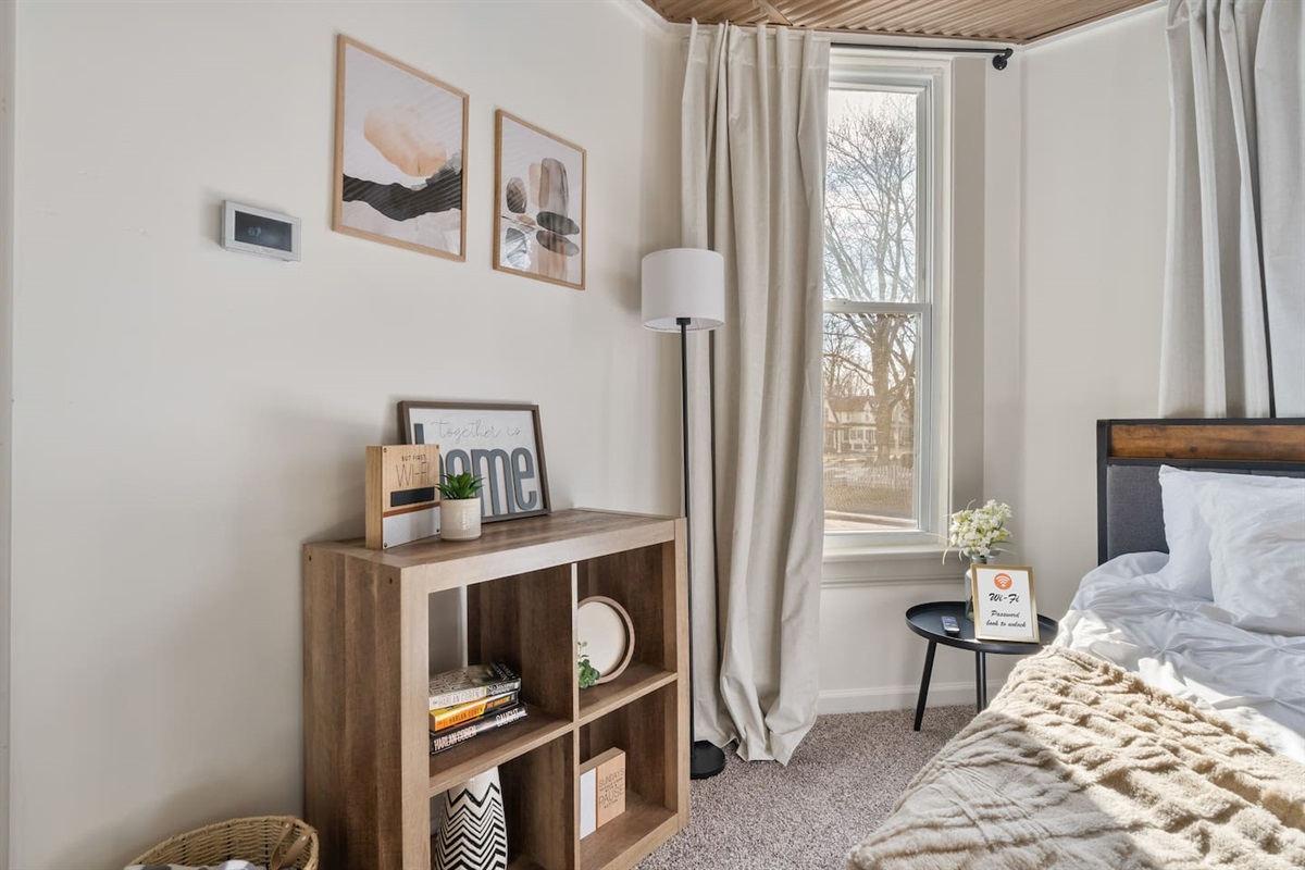 Small library with reading material and free wifi throughout the entire property.