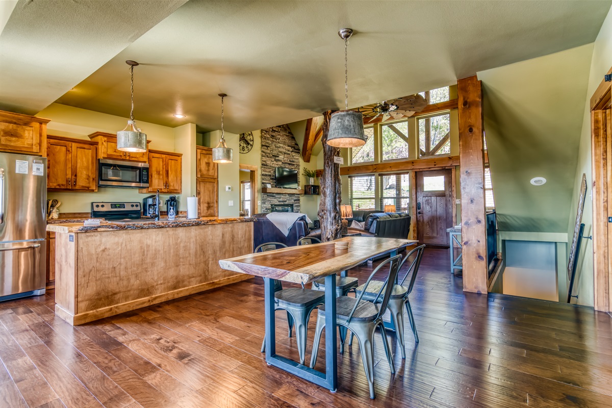 Open areas for visiting with guests