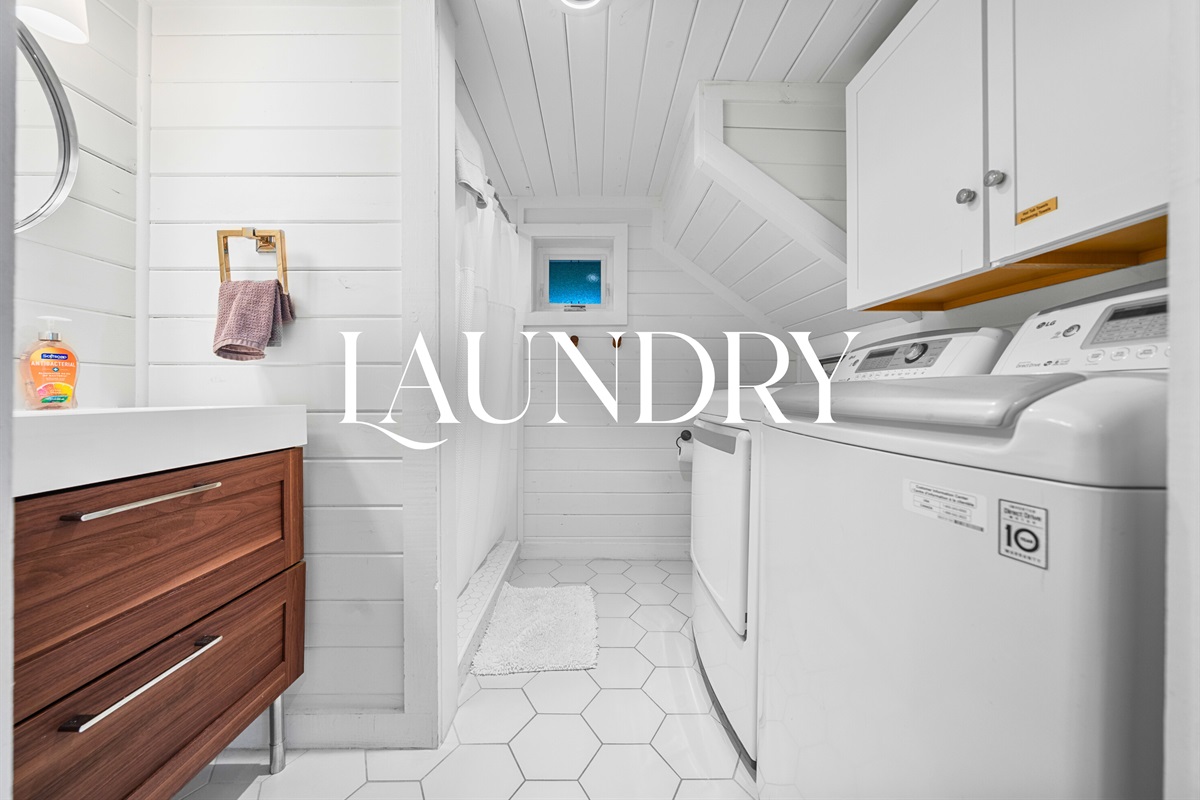 Laundry made easy with a bright, spacious setup so you can pack light and stay fresh all trip long.