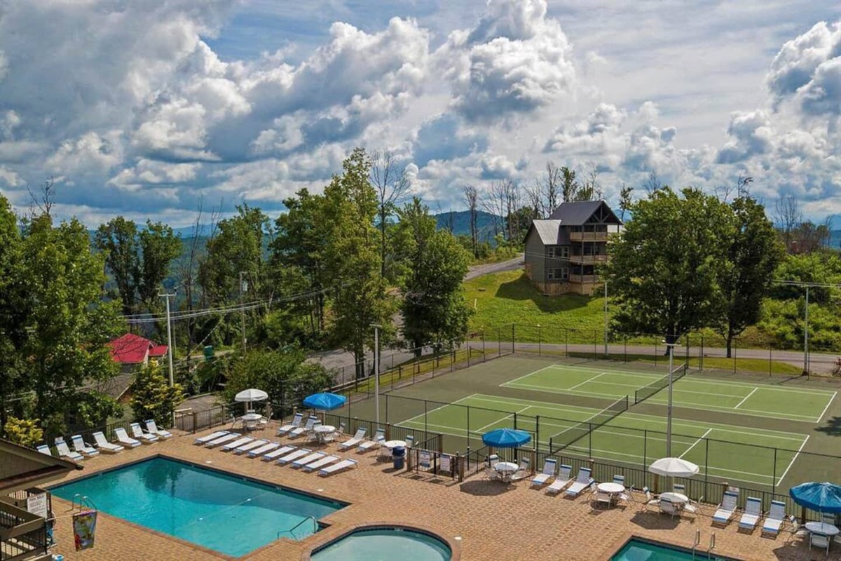 Resort tennis courts