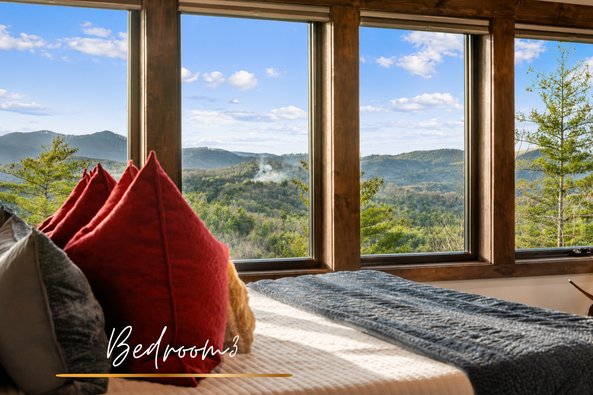 A king-sized bedroom designed for restoration.