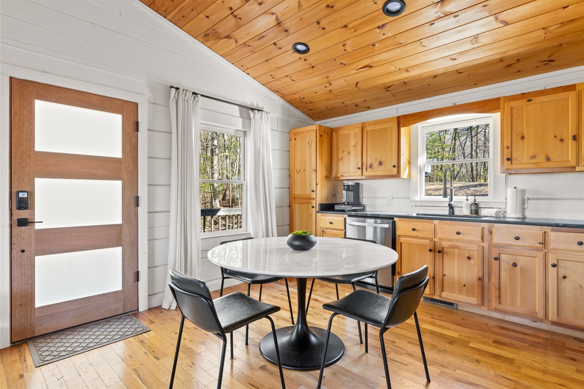 Enjoy meals together in this sunlit dining space, designed to bring people closer.