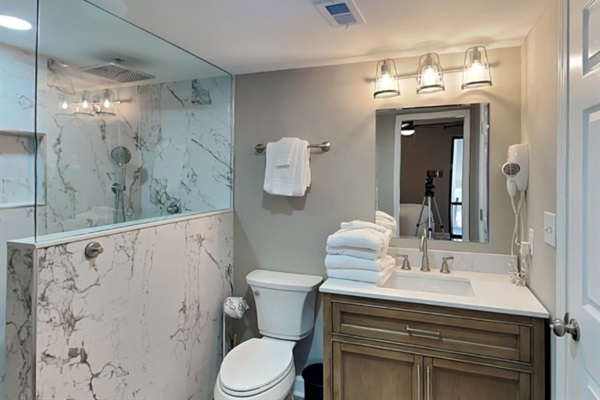 Second bathroom with walk in shower