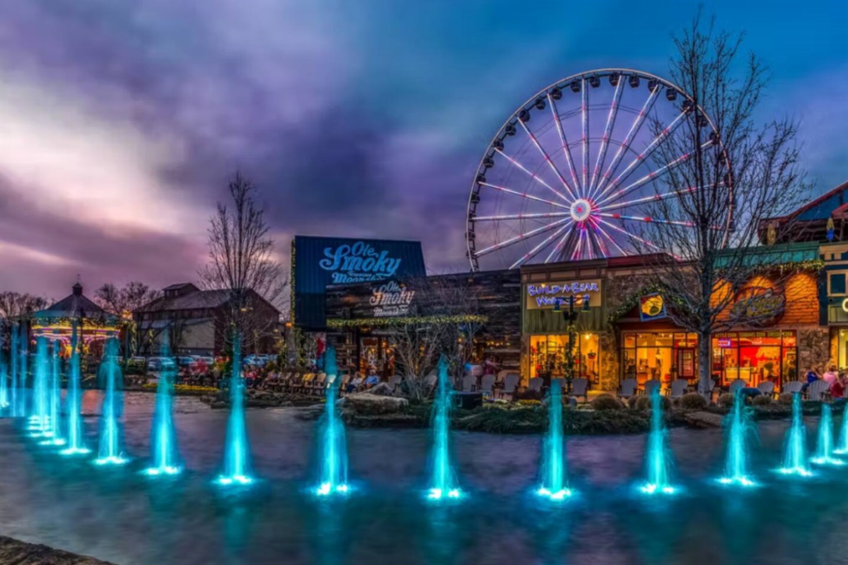 The Island in Pigeon Forge is a family-friendly destination filled with unique shops, delicious restaurants, and fun rides for the kids.