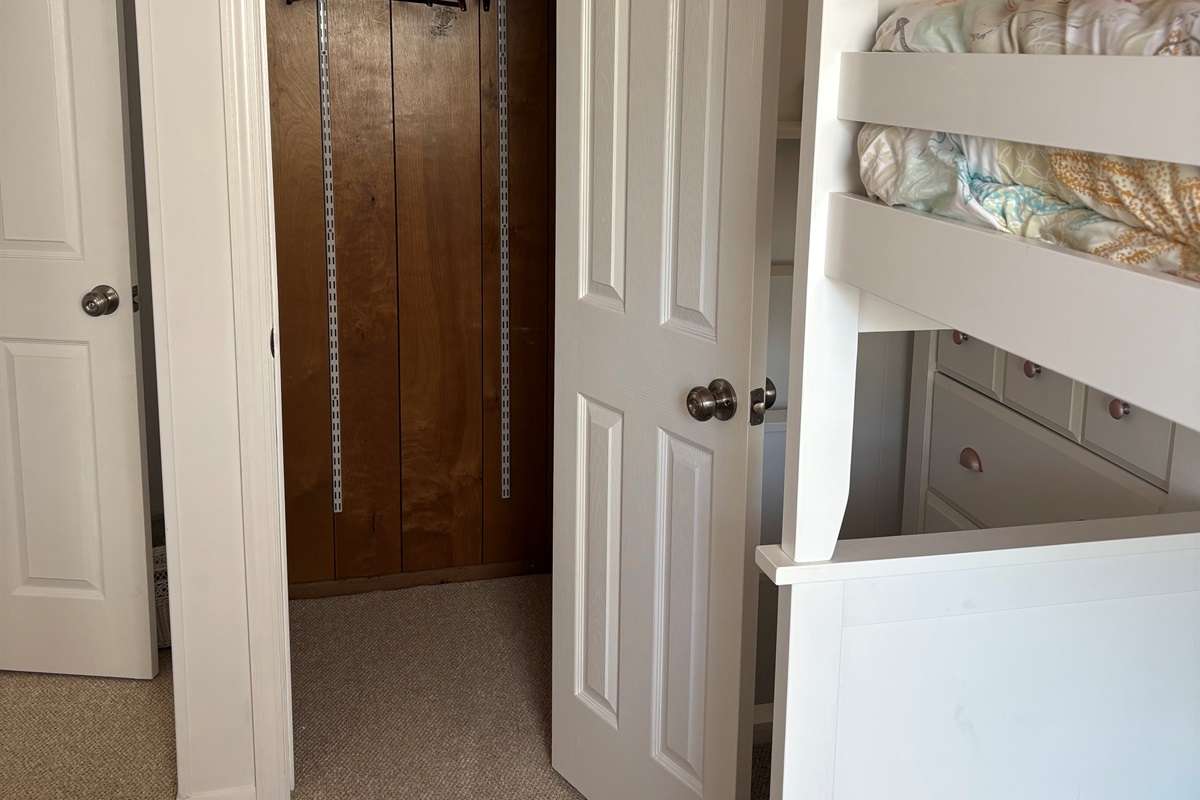 Closet in Twin Bunk Room