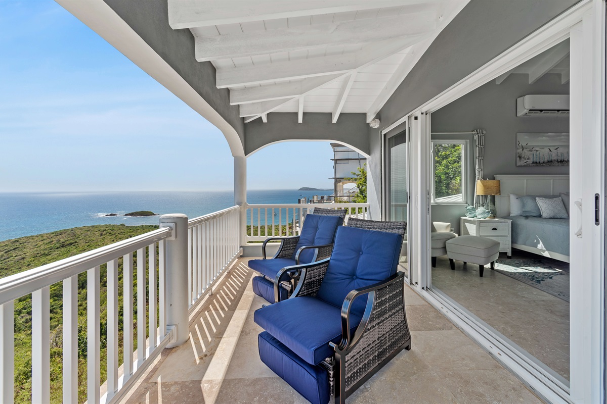 Step outside to enjoy a morning coffee with calming sounds of nature.