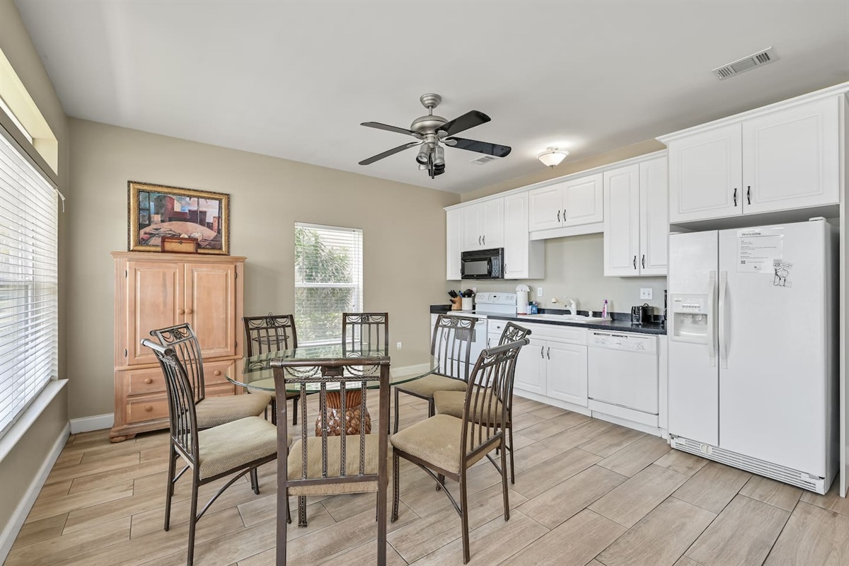 Full Kitchen #1 (First Floor) – Complete w/ stove/oven, refrigerator, microwave, dishwasher, coffee maker and more