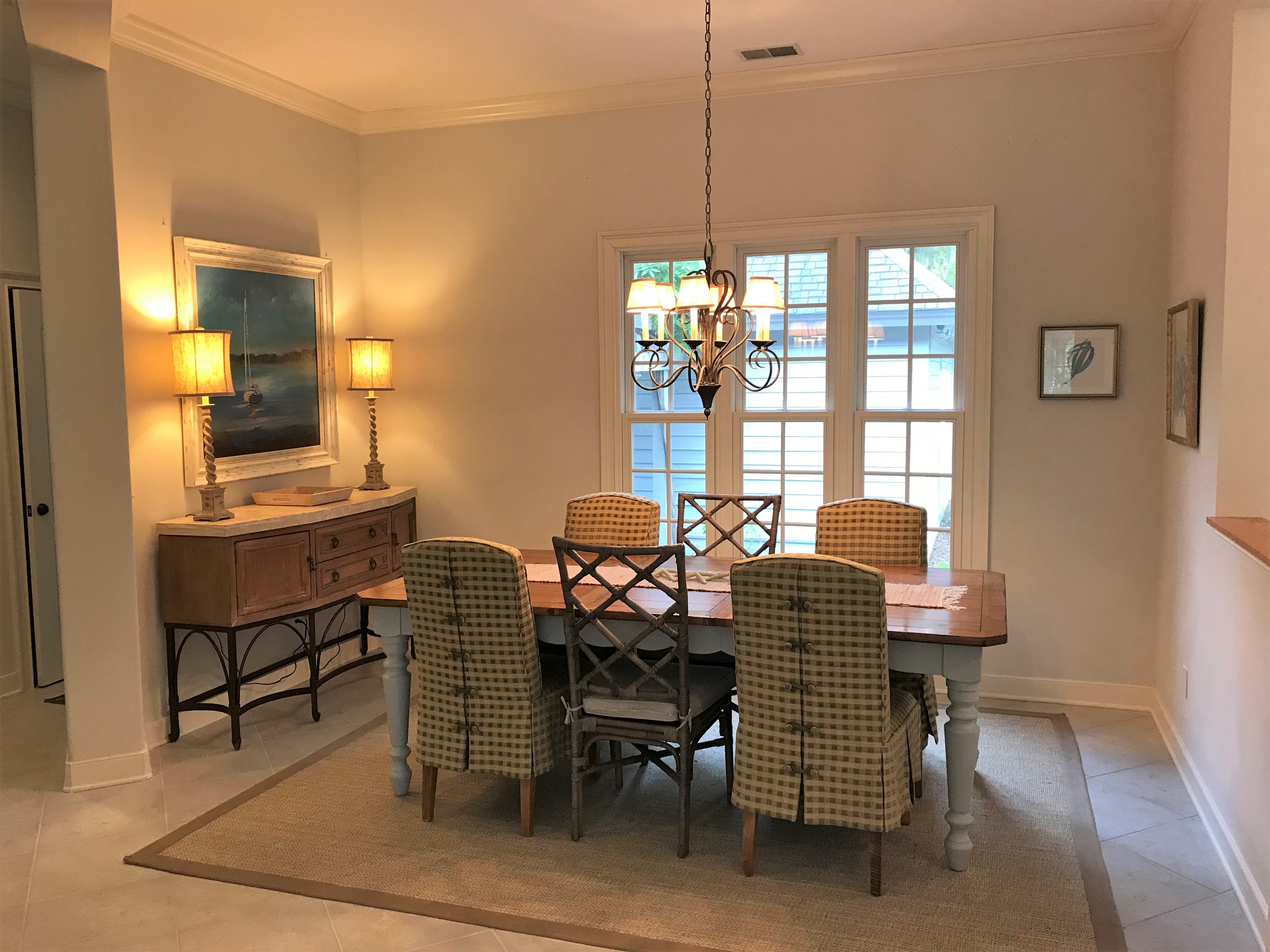 Dining table for six