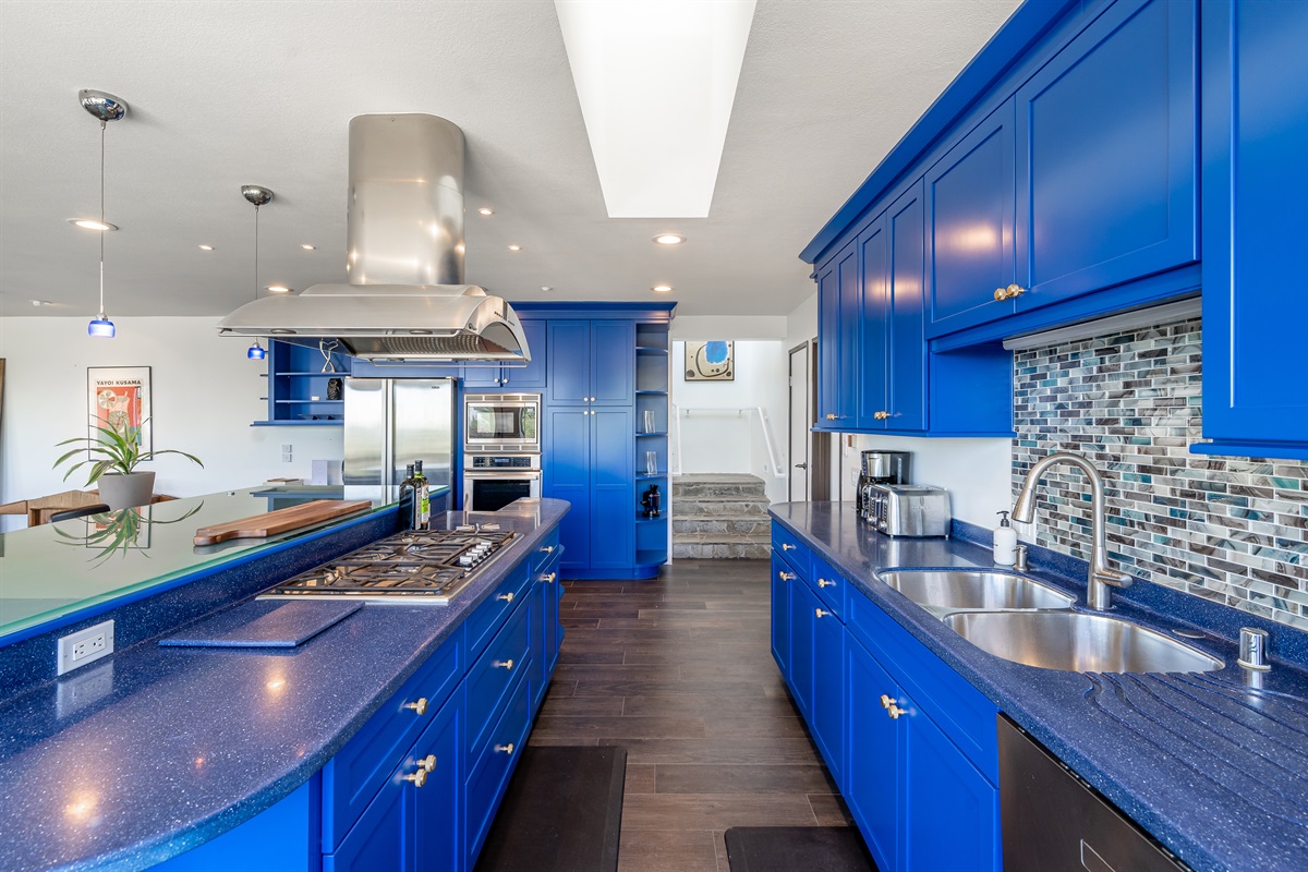 Newly refinished chef's kitchen with dedicated pastry counter.