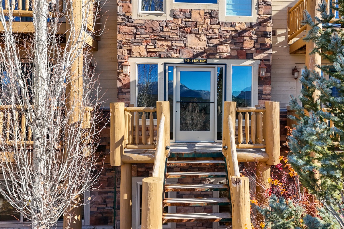 Charming exterior with private entry—your home base for a relaxing getaway.