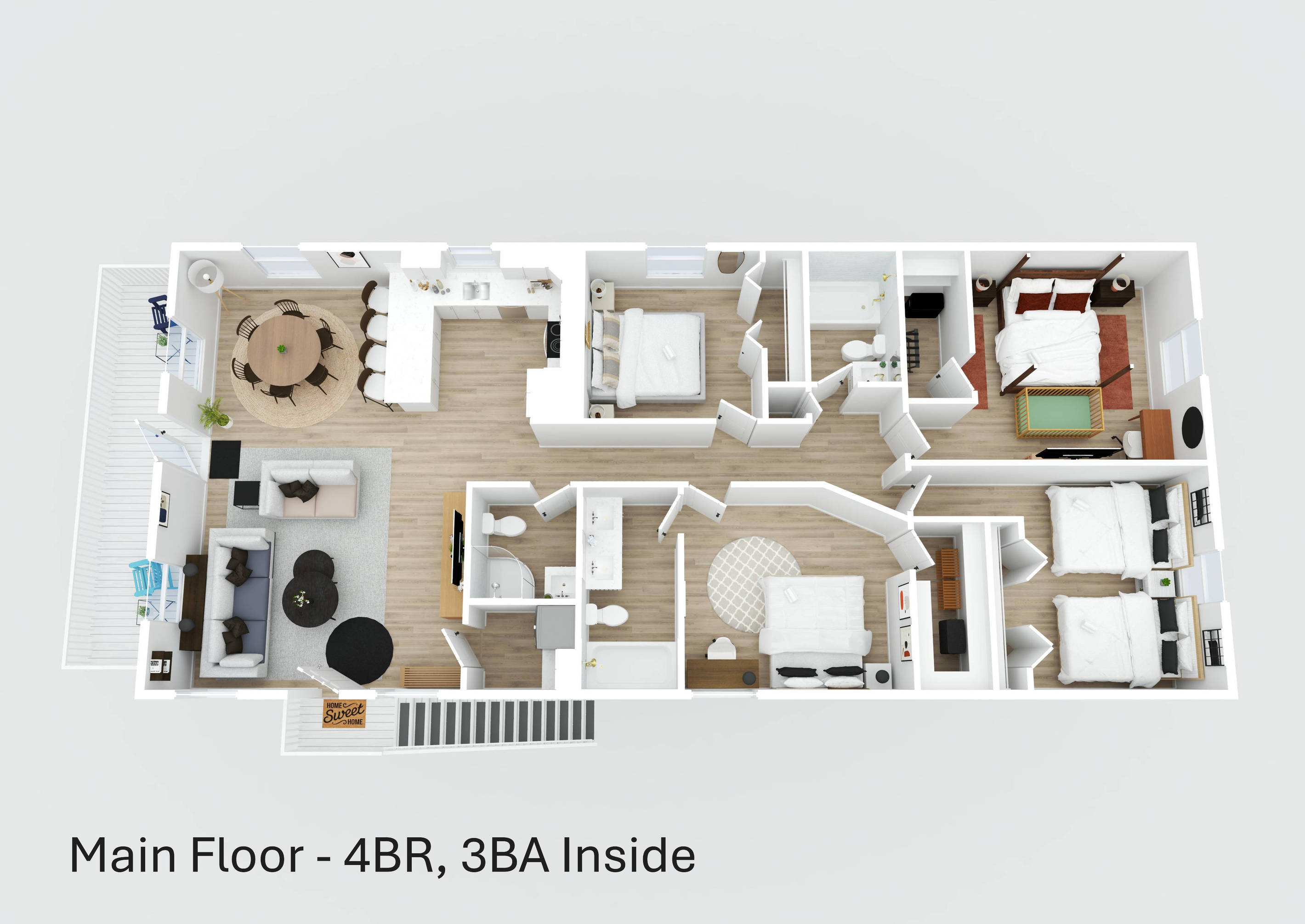 The perfect floorplan for families...3 Baths!