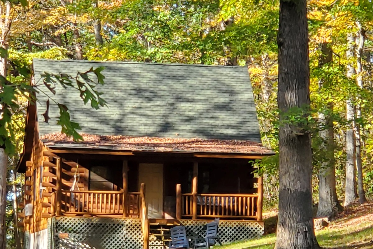 Beautiful fall day at the Acorn Cabin