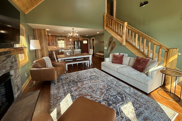 Open Concept Great Room into Kitchen