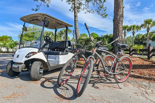 Golf Cart + Bikes Provided