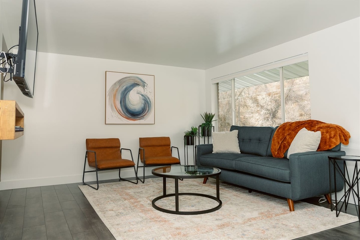 Another view of the TV and living room