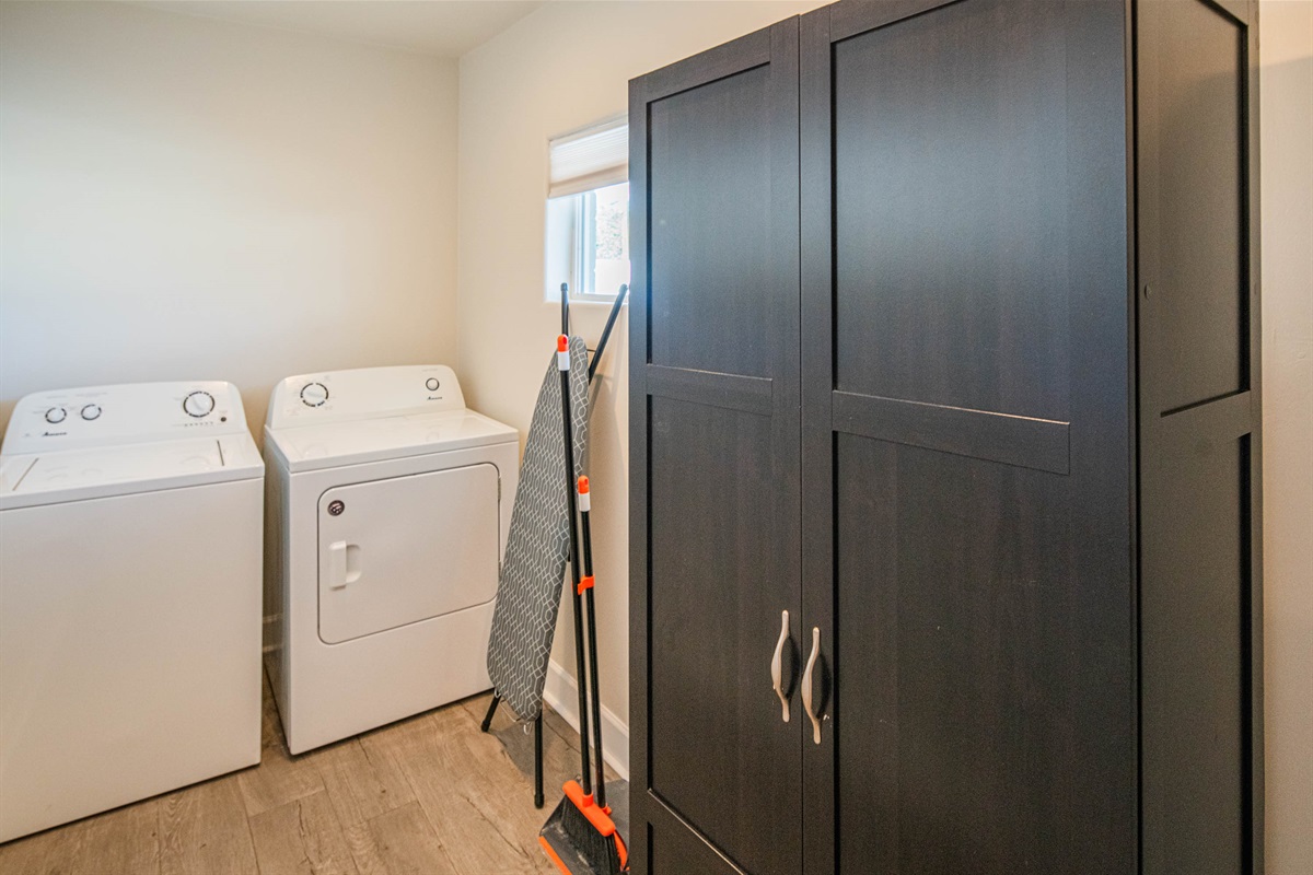 Full laundry area with washer, dryer,  — convenient for longer stays, families, and extended Scottsdale trips.