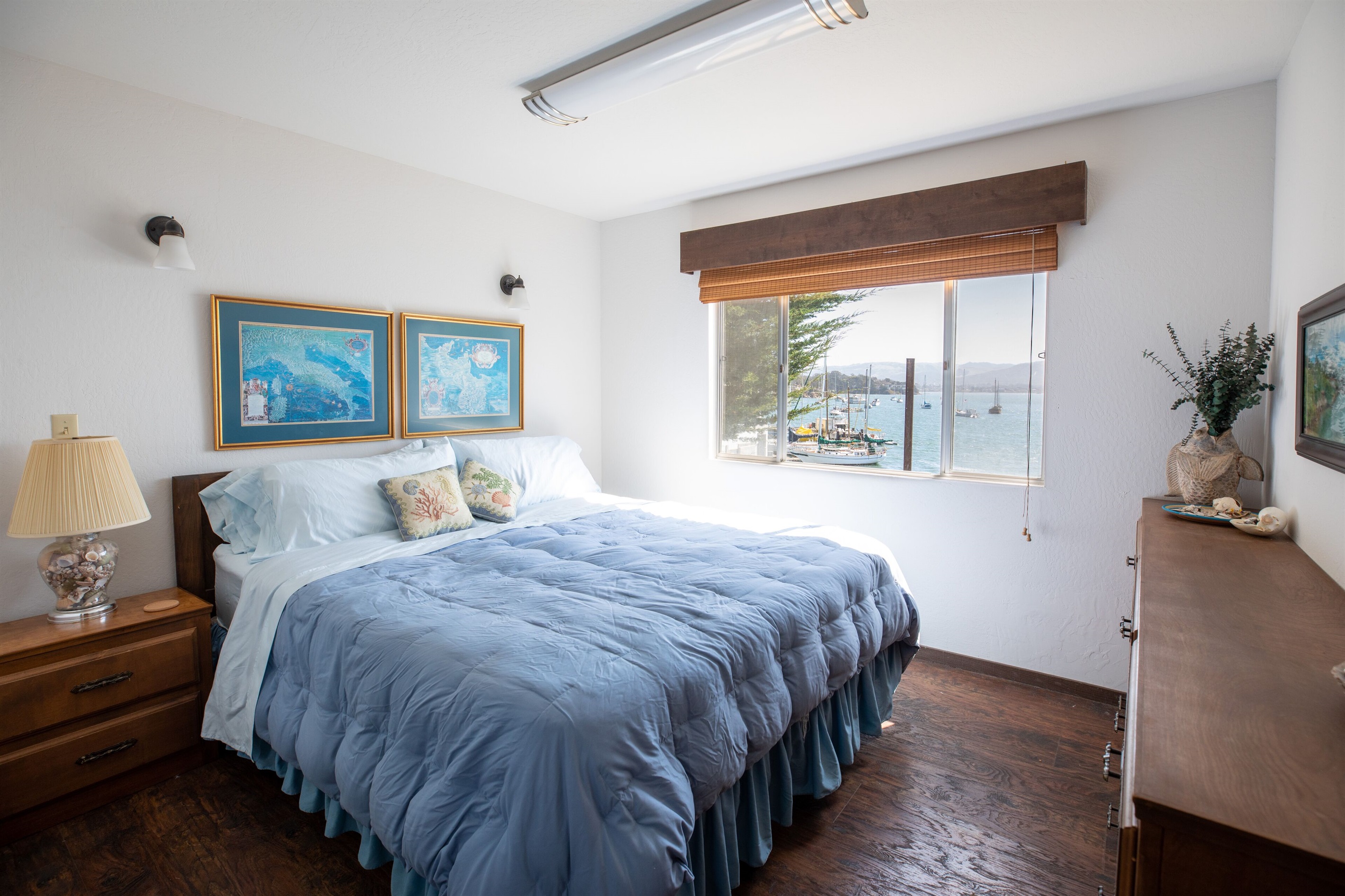 Downstairs - primary bedroom - king bed - ocean view