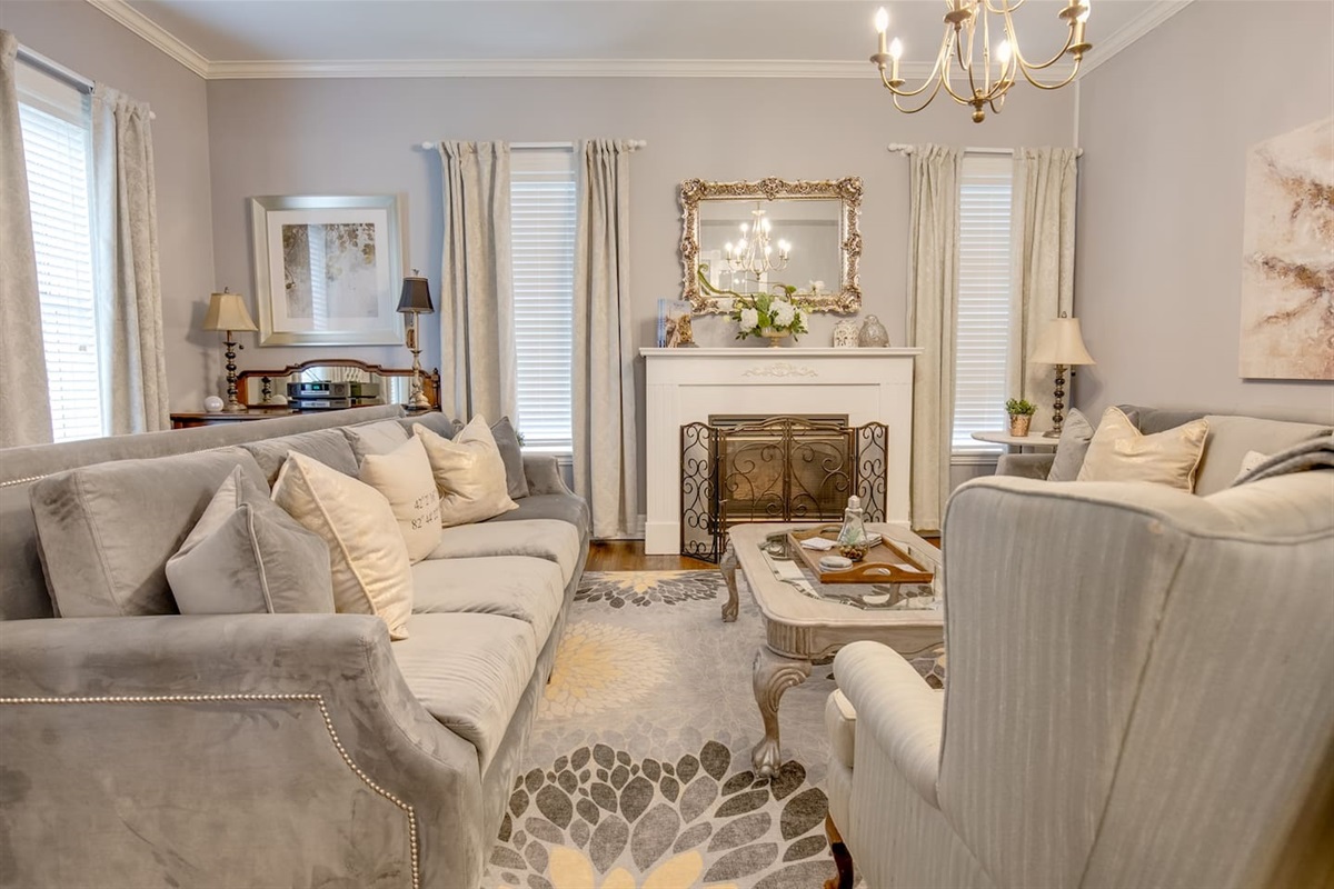 Living Room With Fire Place