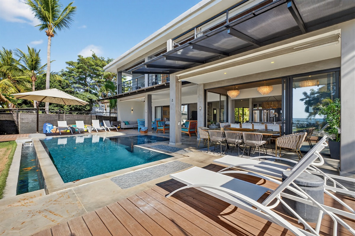 Backyard and pool space. 