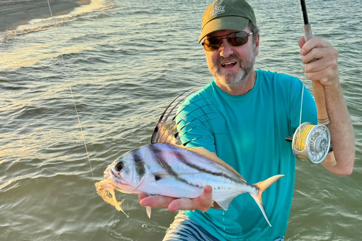 Rooster Fish Caught from the beach
