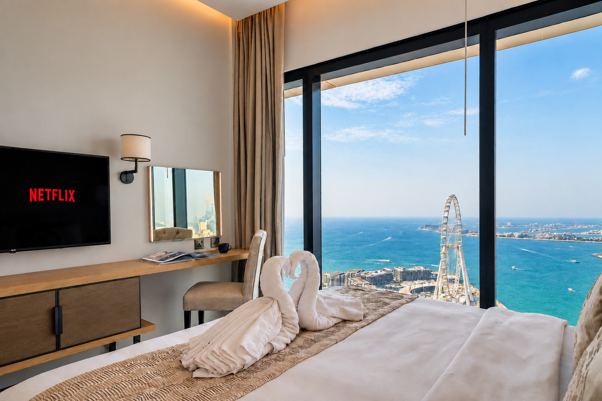 Second bedroom with en suite bathroom and panoramic view