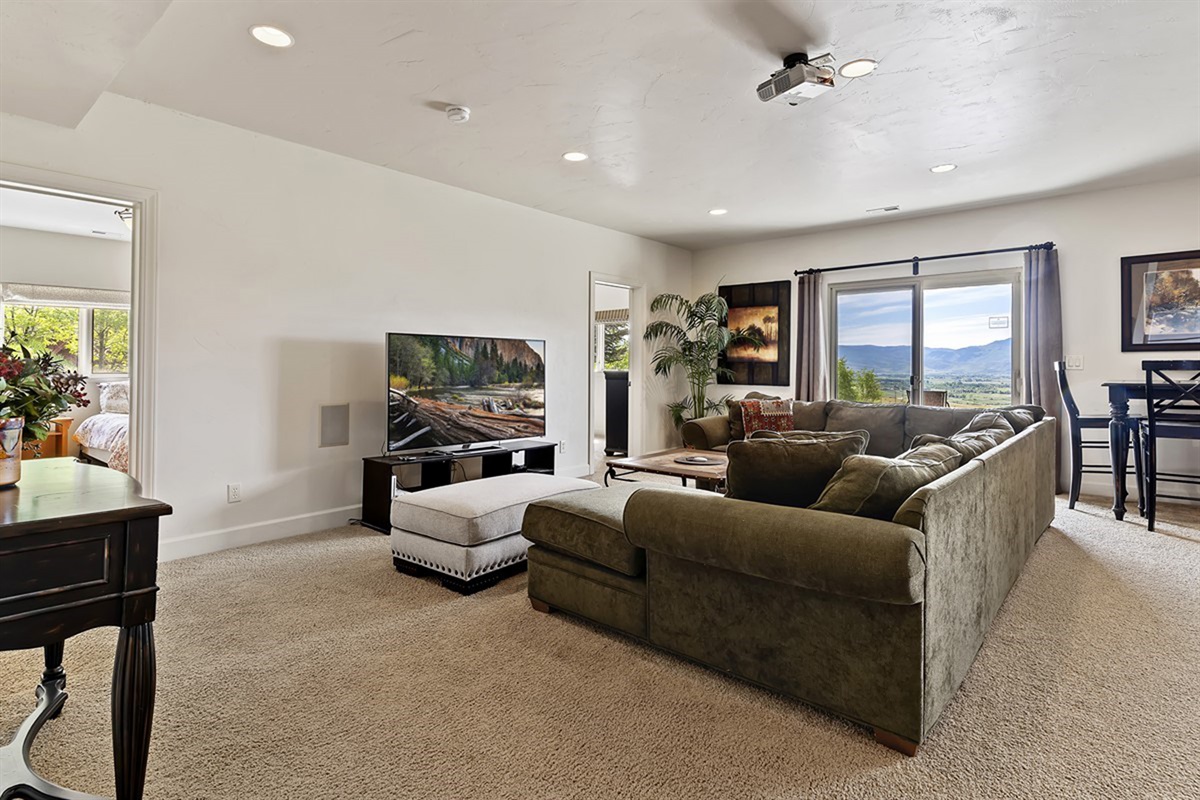 Gather for games, movies, or relaxing together