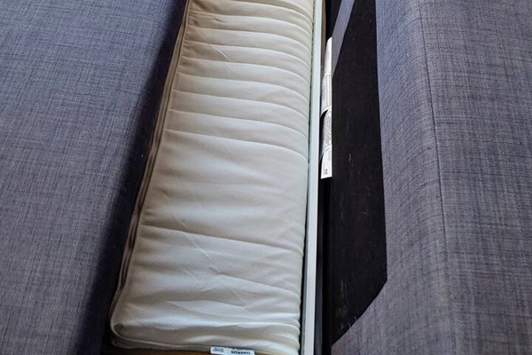Comfy mattress topper inside couch.