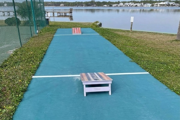 Easy, on-site fun. Corn hole for a low-pressure afternoon in the sun. It’s one more way to enjoy the resort's outdoor space without needing to leave the property.