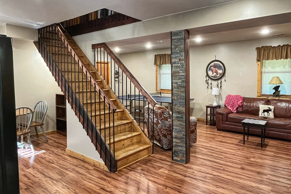 Downstairs rec room area