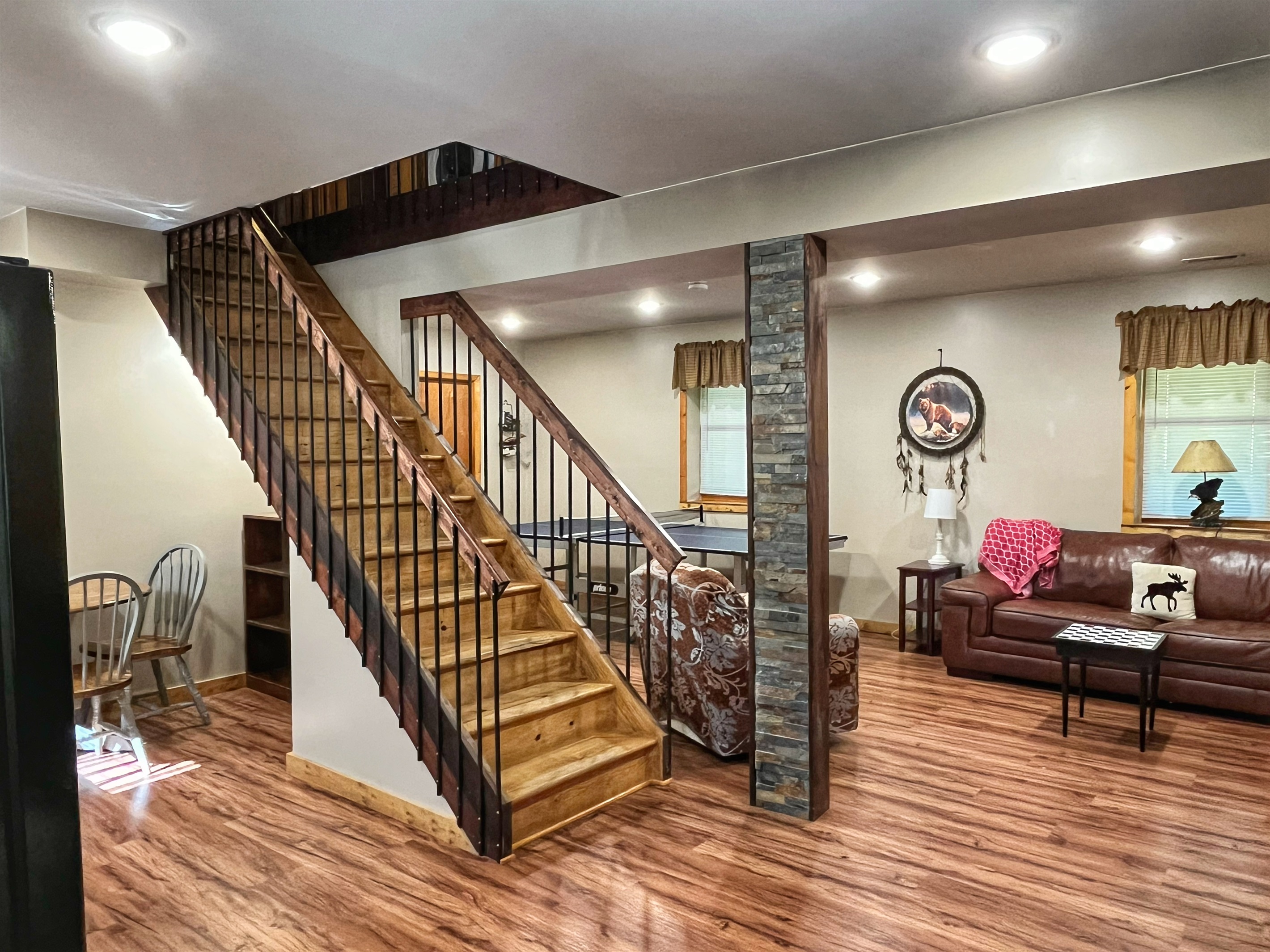 Downstairs rec room area