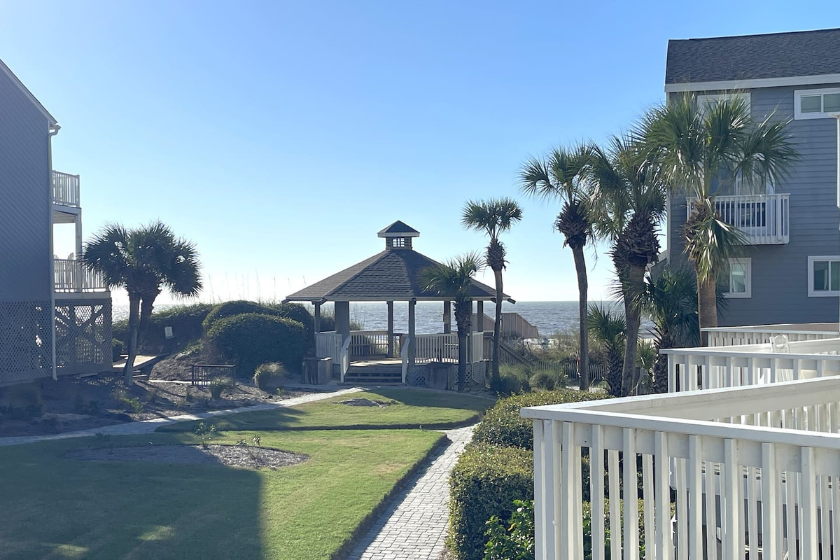 Step out the door and this is what greets you &mdash; the Gulf stretching out from the main deck, unobstructed and right there.