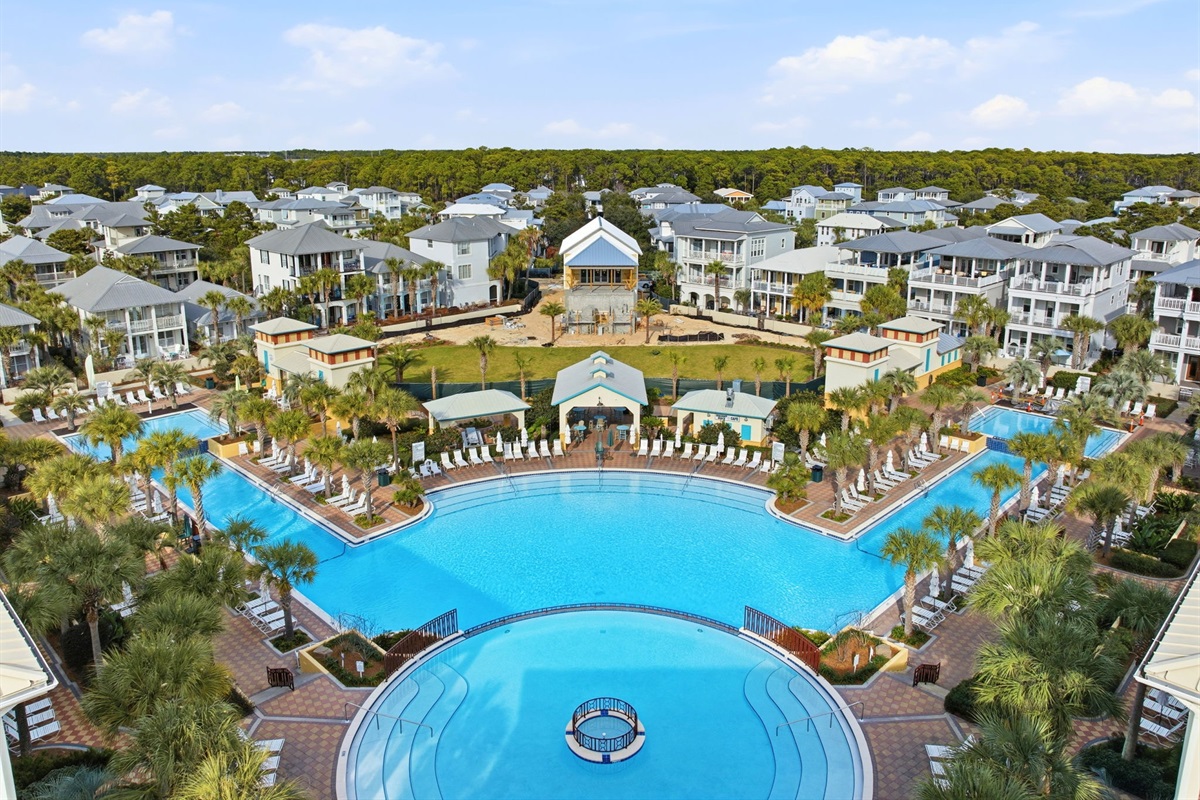 Dive into luxury at our massive resort-style pool, featuring crystal clear water and plenty of space to lounge.