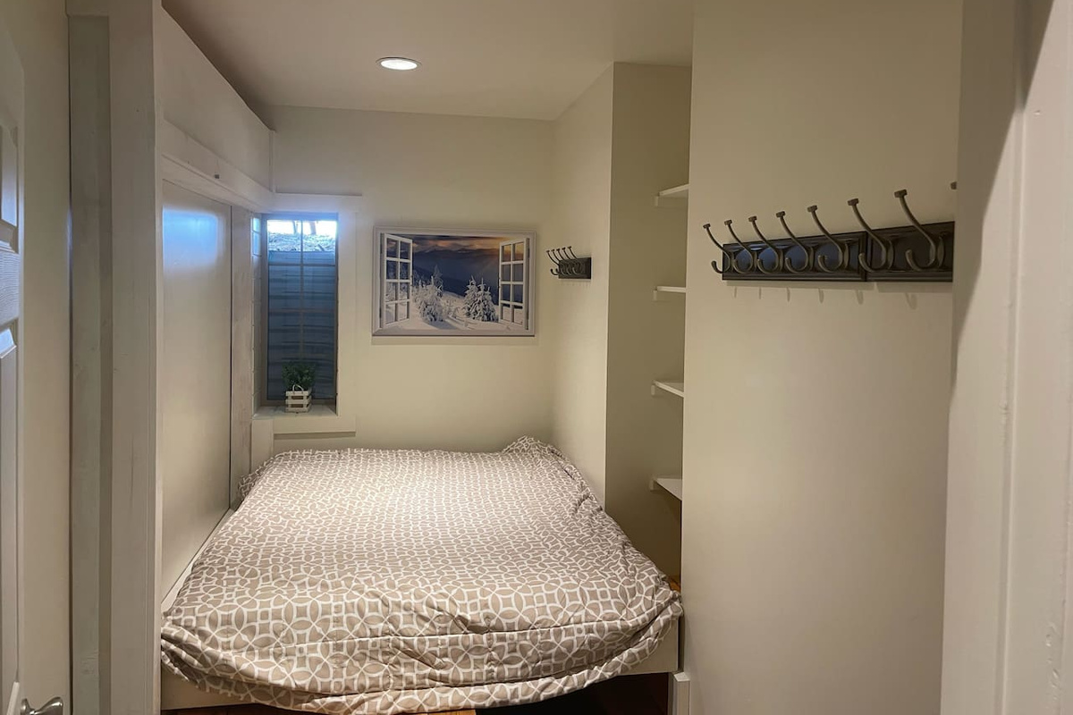 Basement bonus room with queen Murphy bed