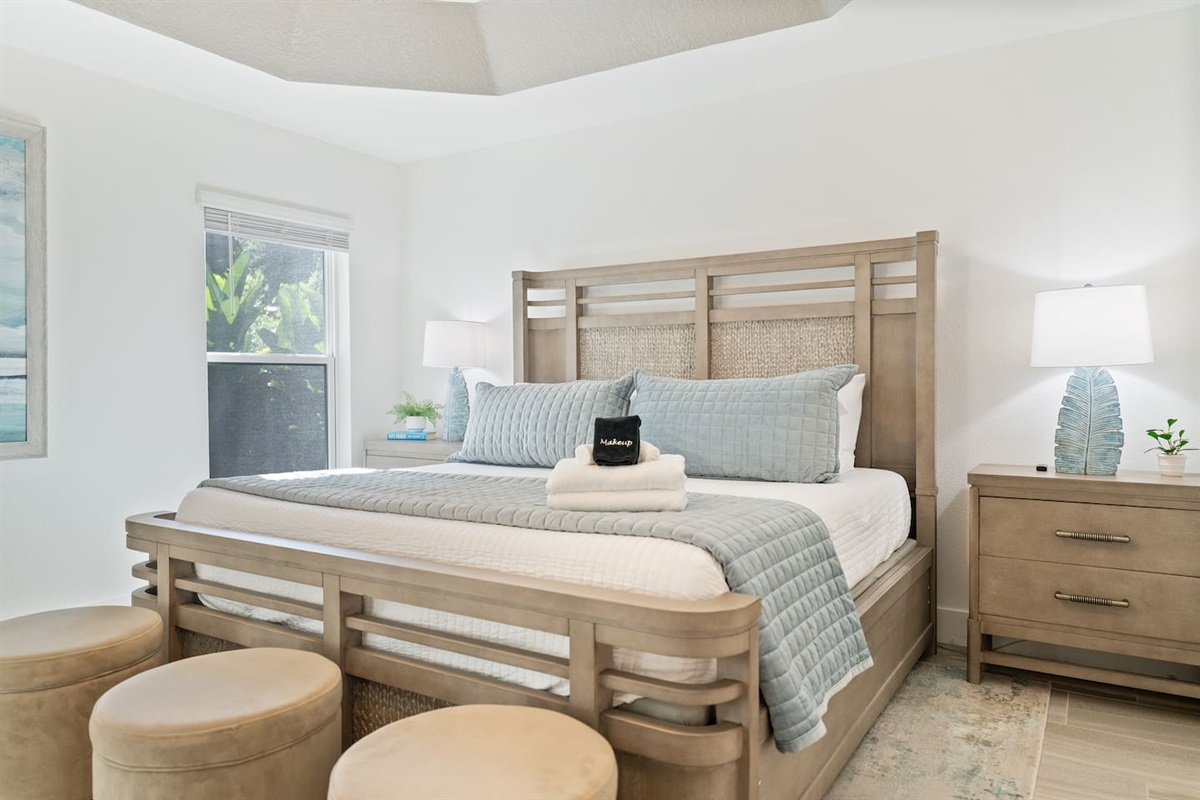 Elegant master suite with chic decor