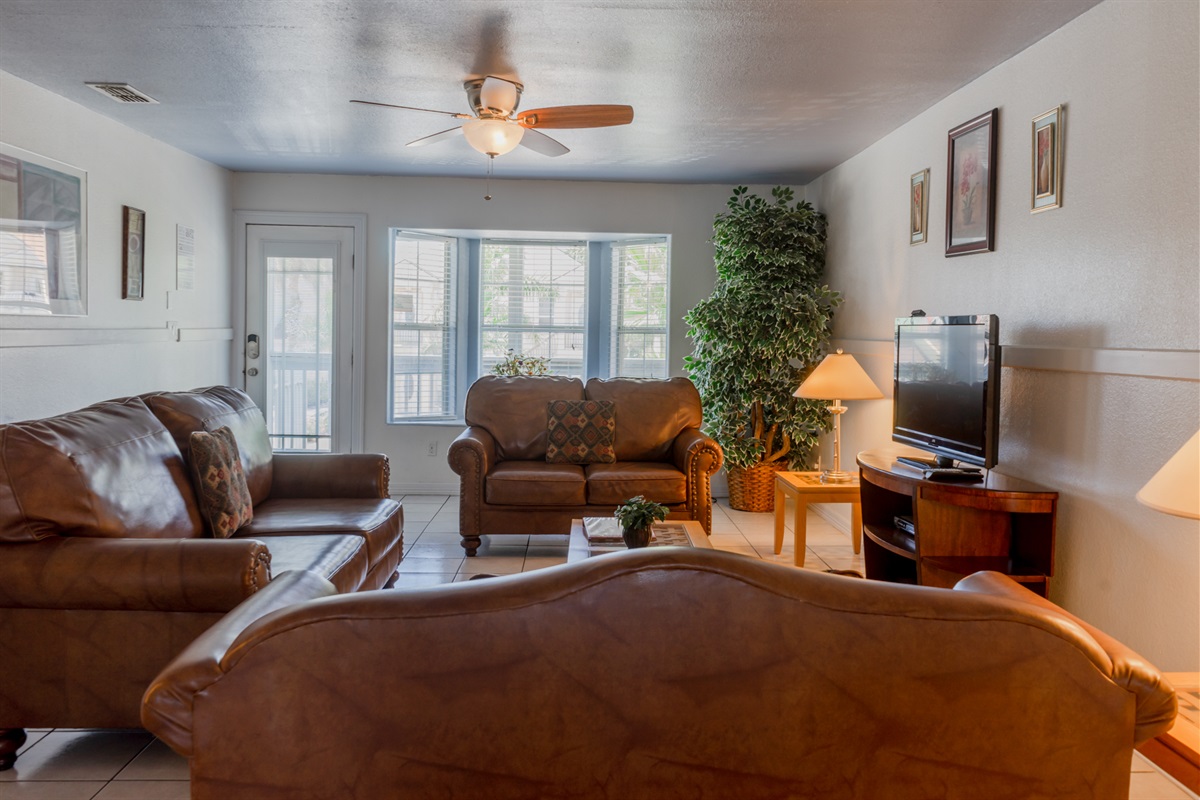 Living Room with Full Size Sleeper Sofa