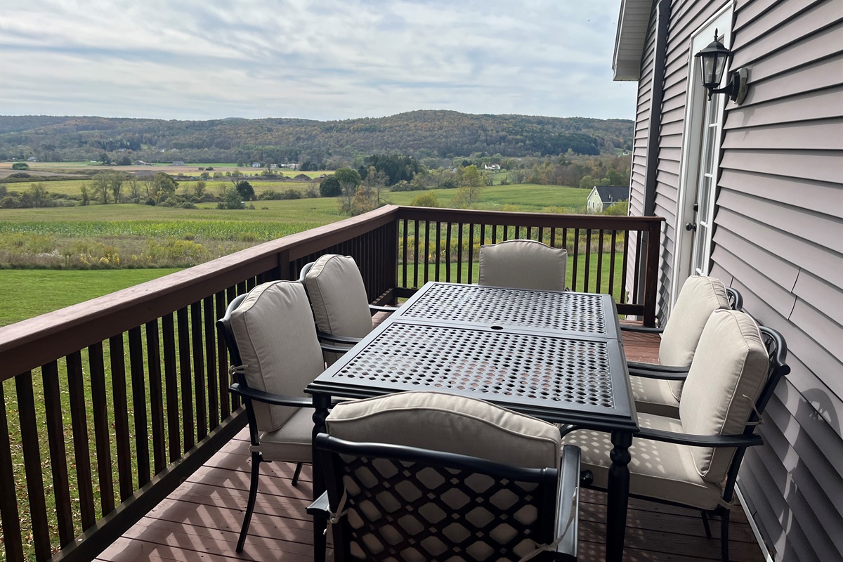 Outdoor dining with a view