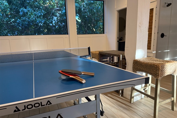 Ping Pong anyone? Play anytime day or night in the screened-in lower level area