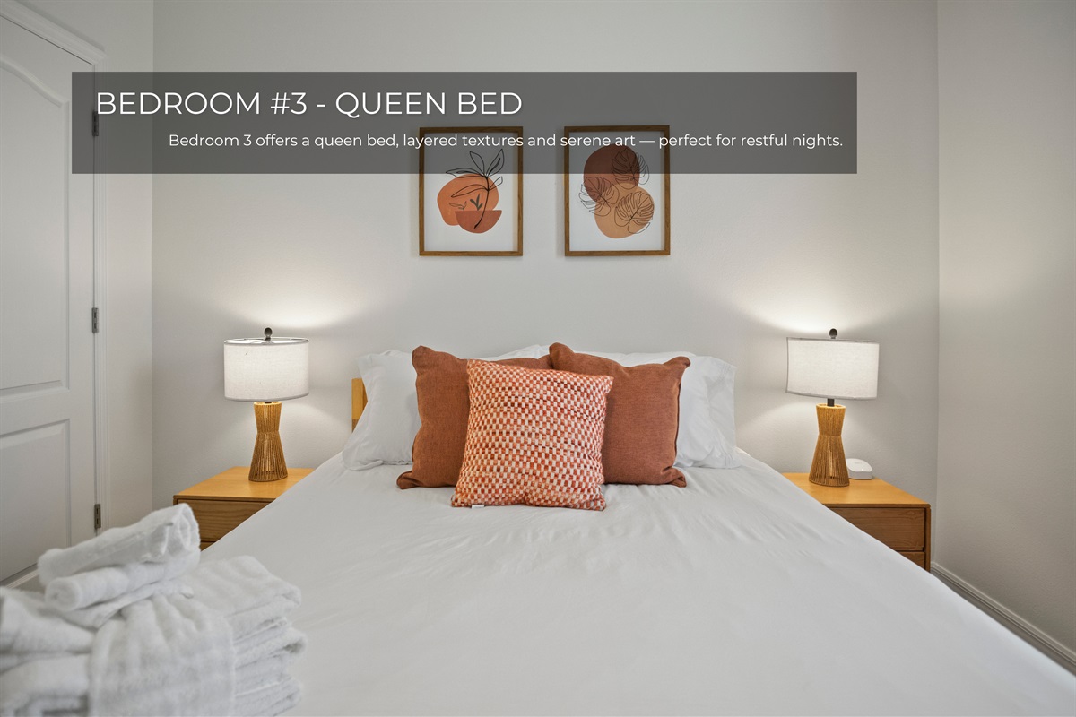 A bright and inviting space with a queen bed.