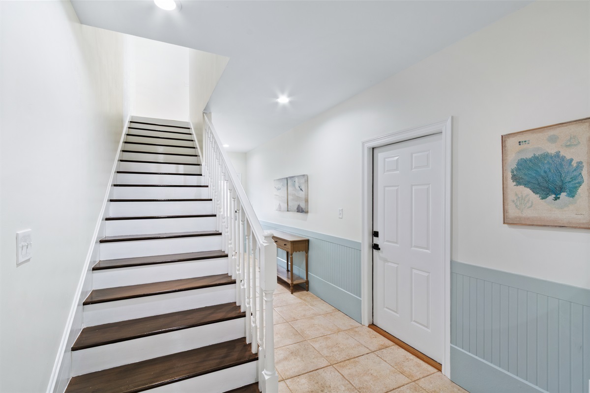 Stairs to living room