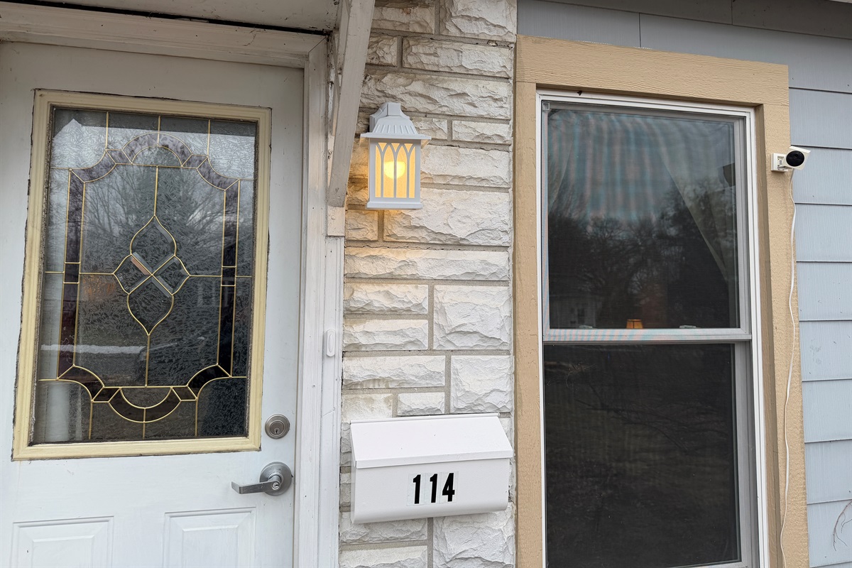 The front entrance to the house.