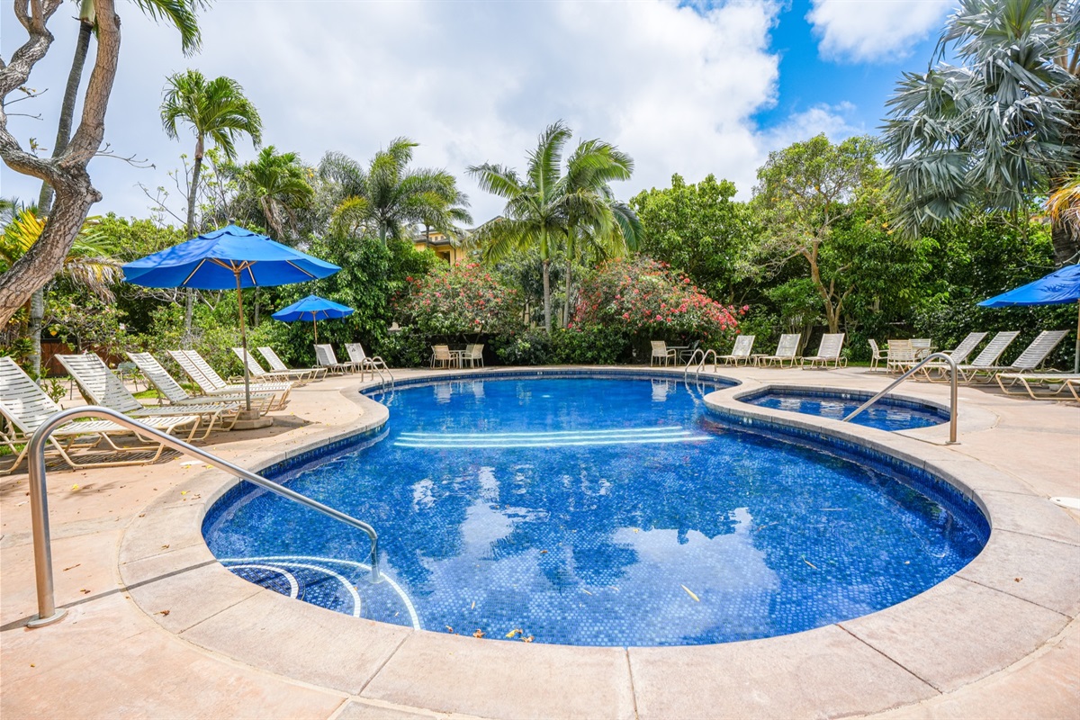 Renovated pool with 3' kiddie area